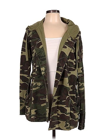 Lucky Brand 100% Cotton Camo Green Jacket Size L - 67% off