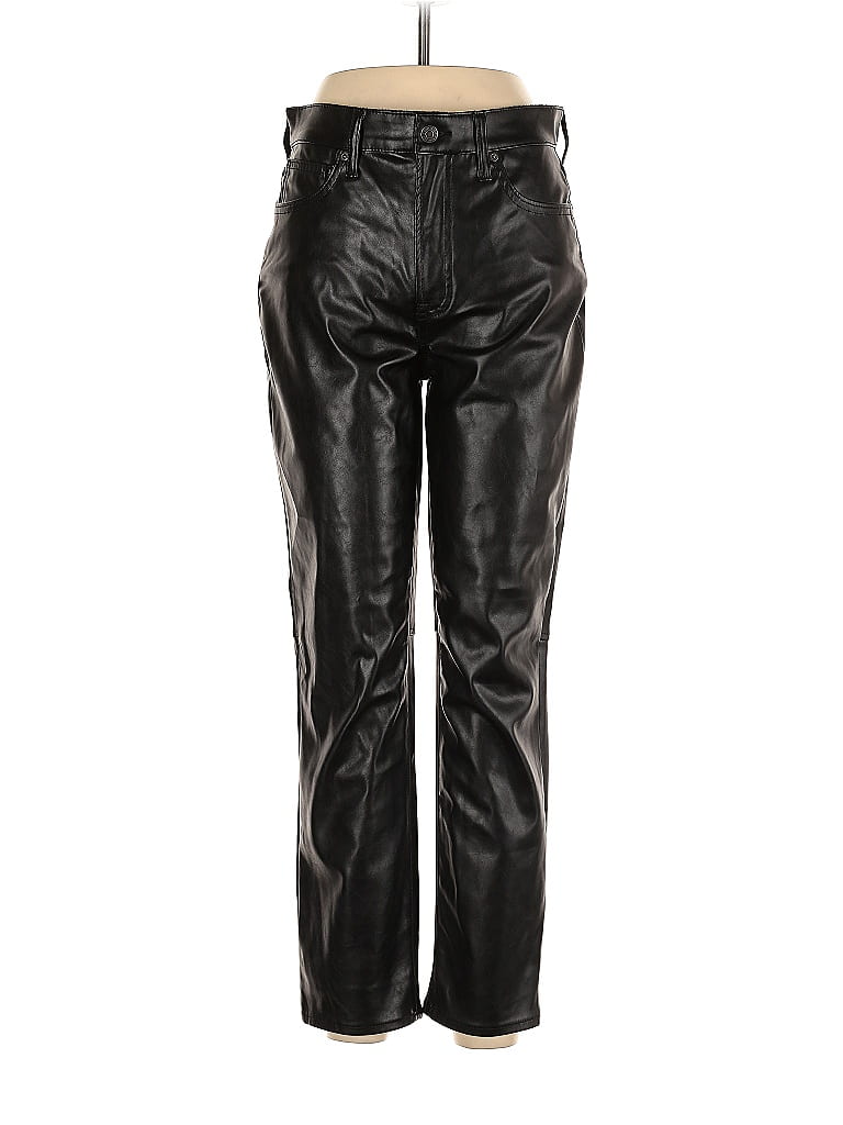 Gap Black Faux Leather Pants Size 8 - photo 1