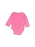 Carter's 100% Cotton Houndstooth Checkered-gingham Chevron-herringbone Pink Long Sleeve Onesie 3-6 MO / 6 MO - photo 2