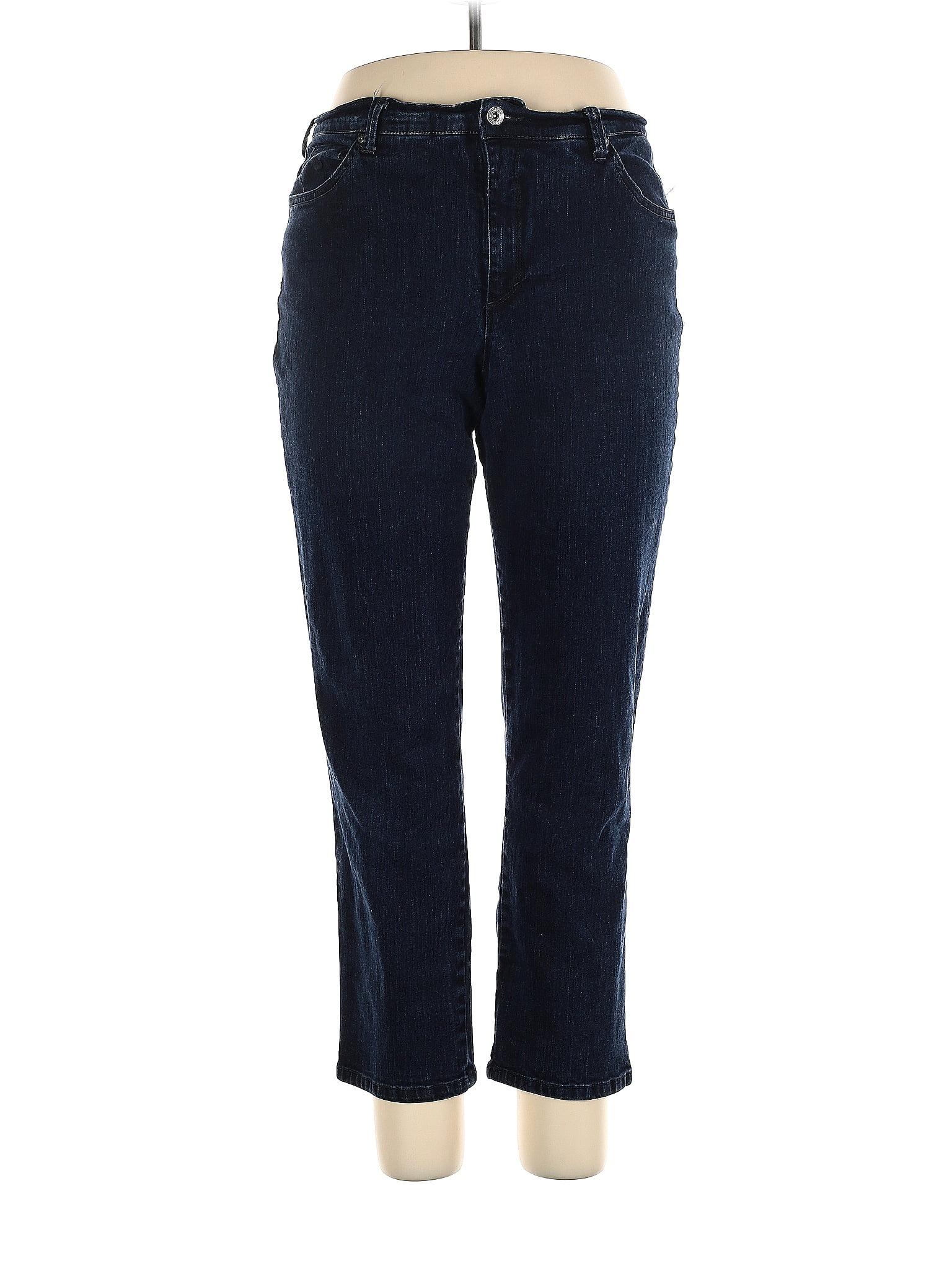 Gloria Vanderbilt Solid Blue Jeans Size 16 58 off ThredUp