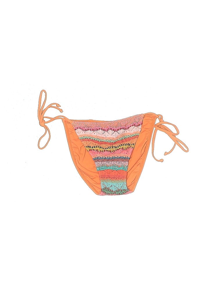 Cecilia Prado Tweed Graphic Orange Swimsuit Bottoms Size M - photo 1