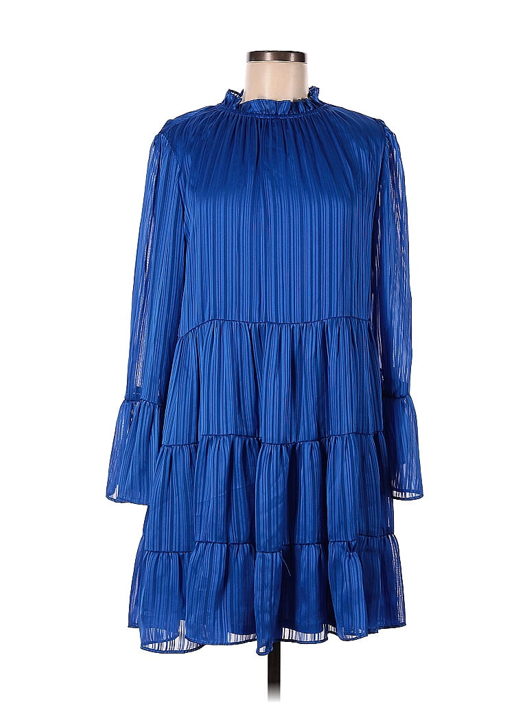 Emma & Michele 100% Polyester Blue Casual Dress Size L - photo 1