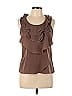 Wish 100% Polyester Brown Sleeveless Blouse Size L - photo 1