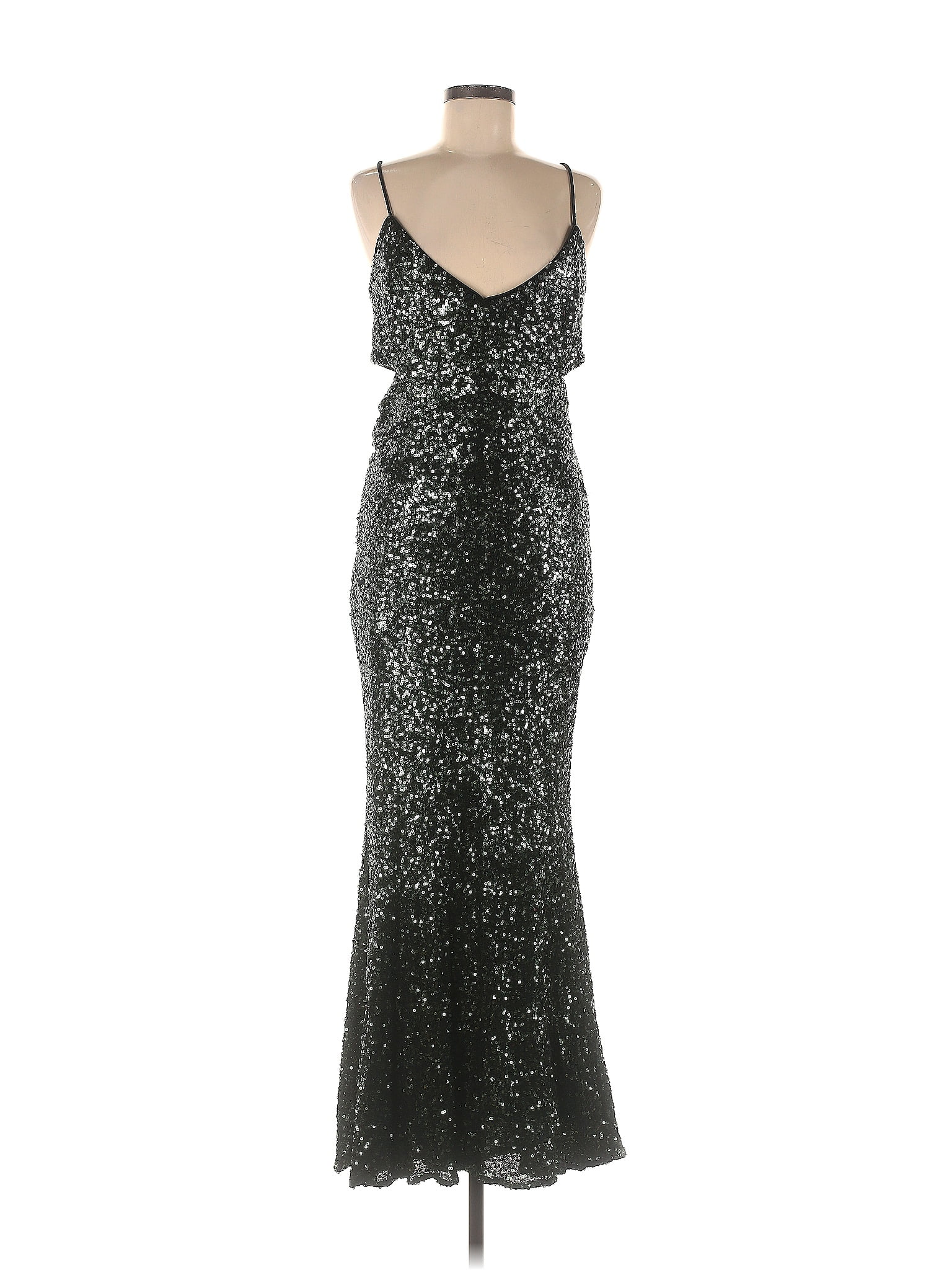 Badgley Mischka Stars Silver Green Cocktail Dress Size 8 - 66% off ...