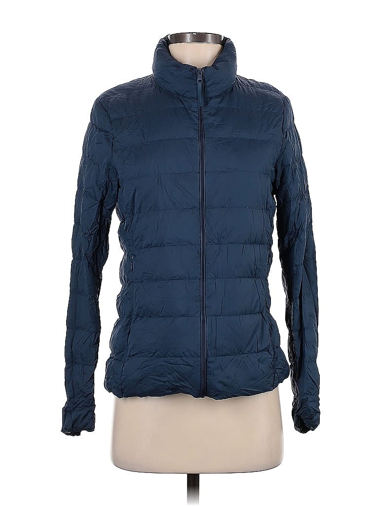 Uniqlo 100% Nylon Solid Blue Jacket Size S - photo 1
