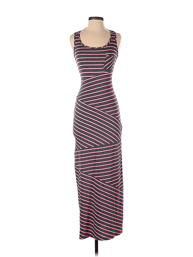 Soprano Stripes Burgundy Casual Dress Size XS - photo 1