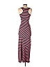Soprano Stripes Burgundy Casual Dress Size XS - photo 2