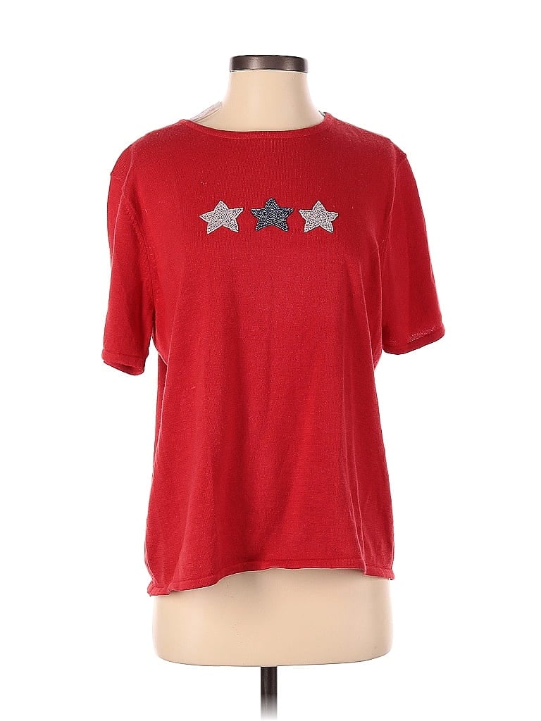 Pre-owned Sag Harbor Cardigan Sweater In Red