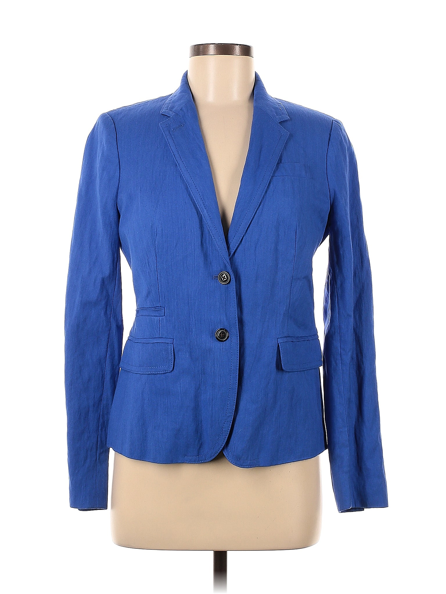 J.Crew 100% Polyester Solid Blue Blazer Size 6 - 82% off | ThredUp