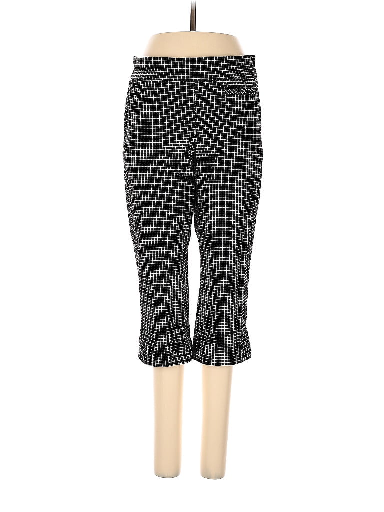 Anne Klein Houndstooth Jacquard Tortoise Argyle Checkered-gingham Grid Plaid Tweed Polka Dots Black Dress Pants Size S - photo 1