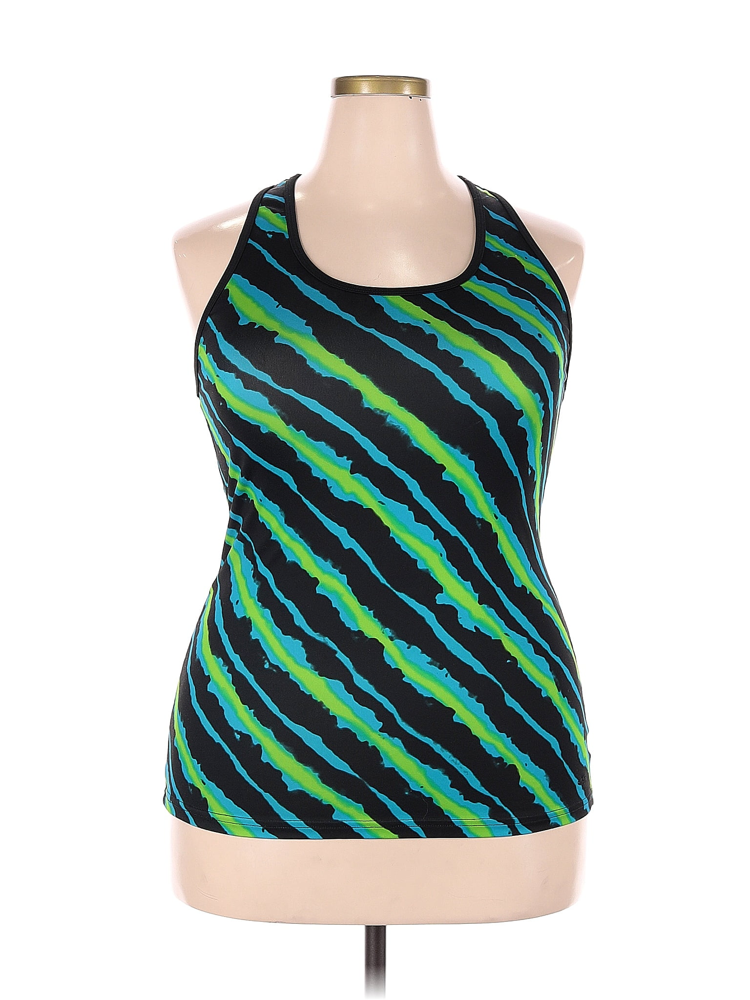 C9 By Champion Color Block Green Active Tank Size XXL - 27% off