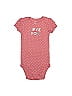 Carter's Hearts Red Short Sleeve Onesie 3-6 MO / 6 MO - photo 1