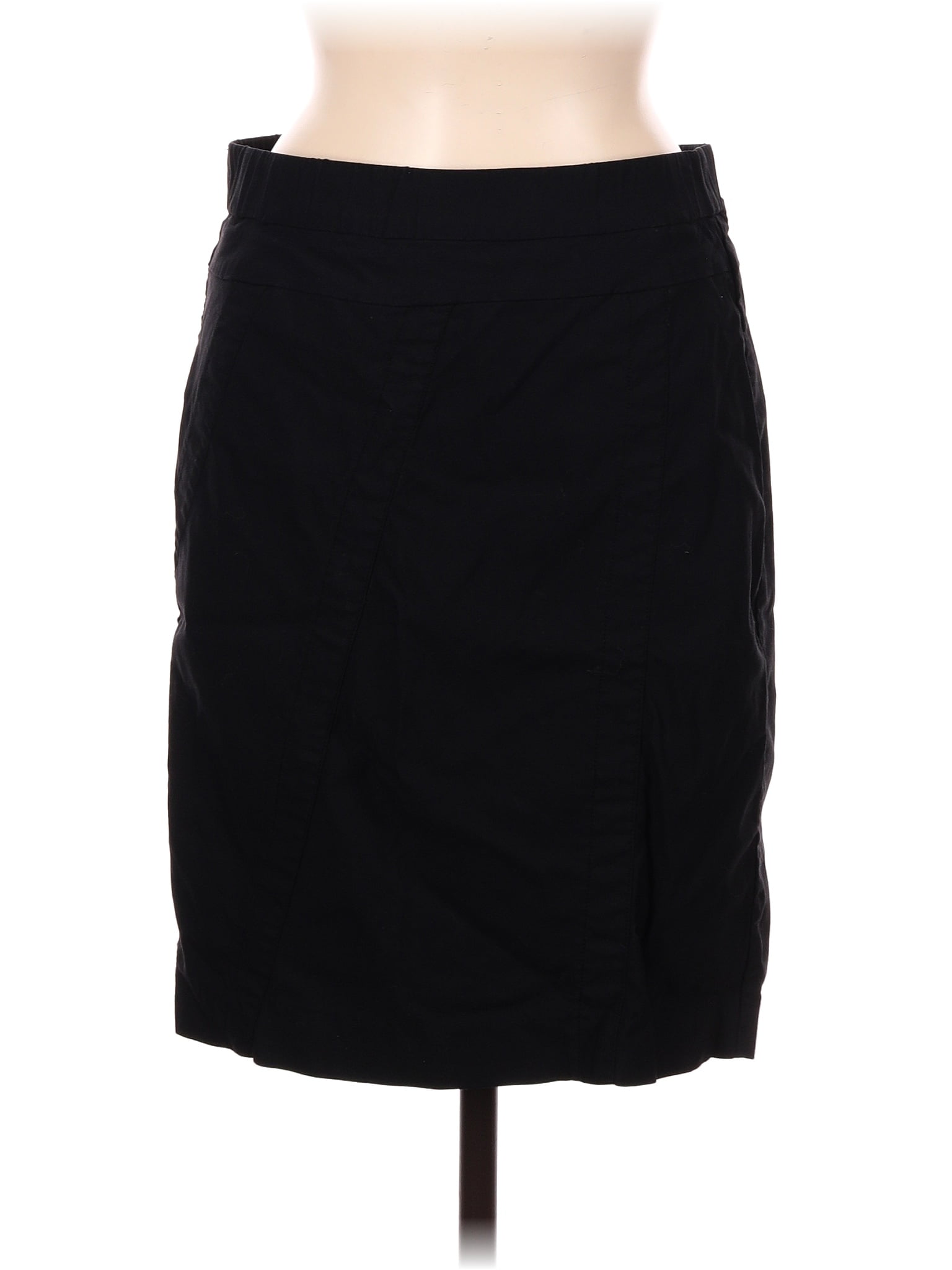 Simply Vera Vera Wang Solid Black Casual Skirt Size M - 58% off