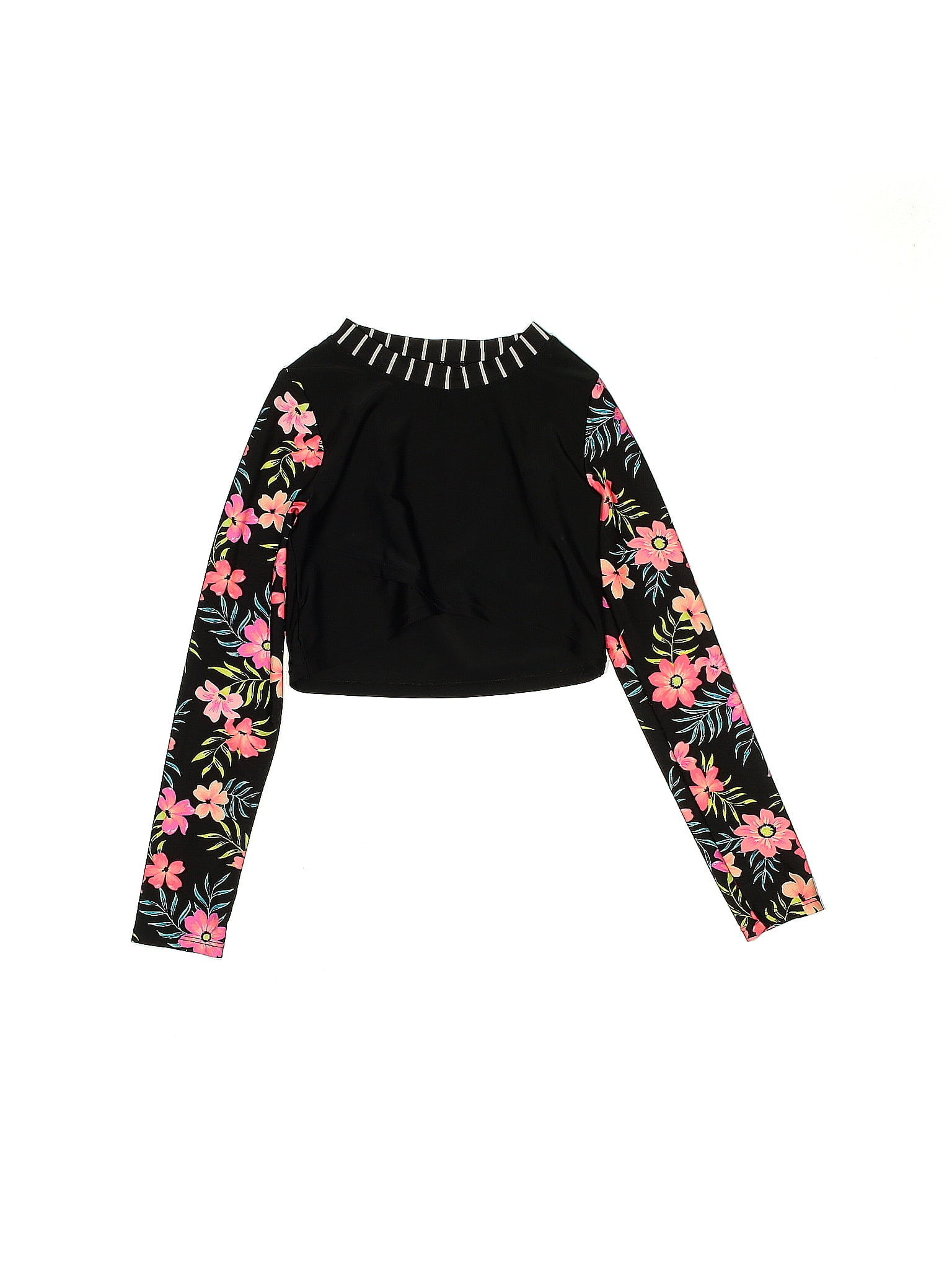 Art Class Floral Black Rash Guard Size 7 - 8 - 50% off | ThredUp