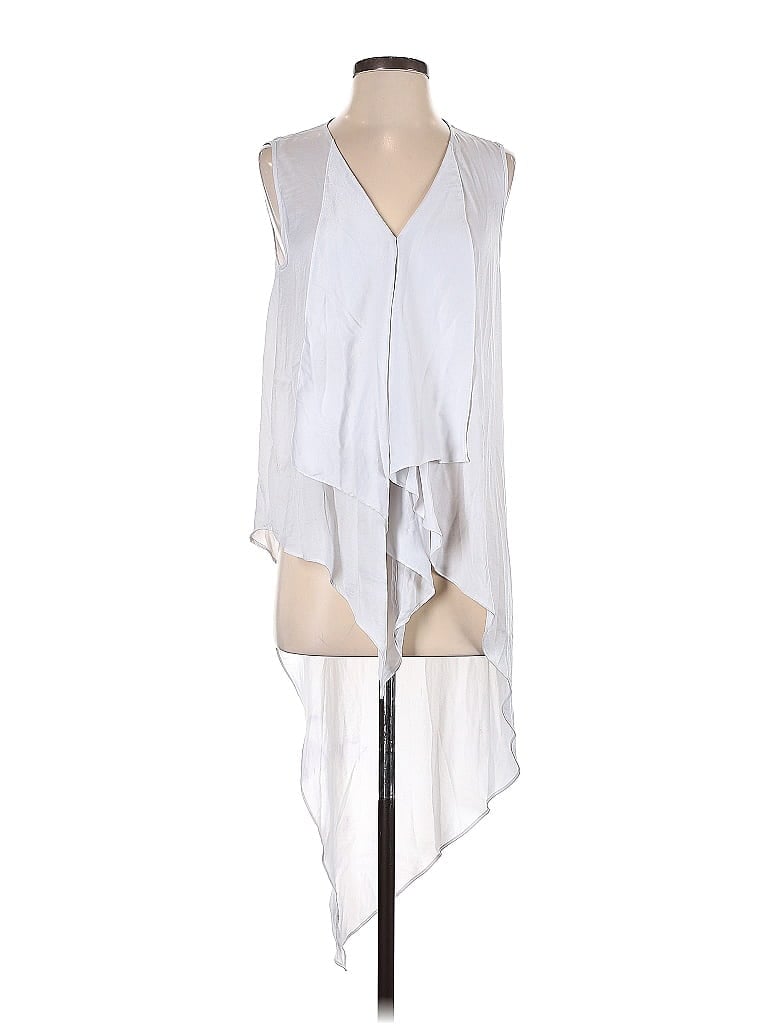Pre-owned Bcbgmaxazria Sleeveless Blouse In White
