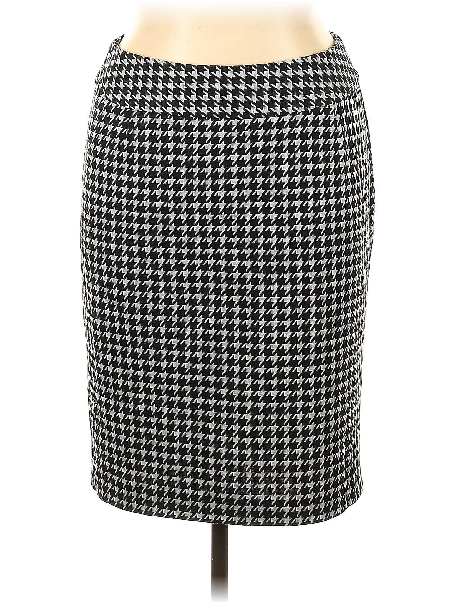 Lane Bryant Houndstooth Tweed Black Casual Skirt Size 14 (Plus) - 63% ...