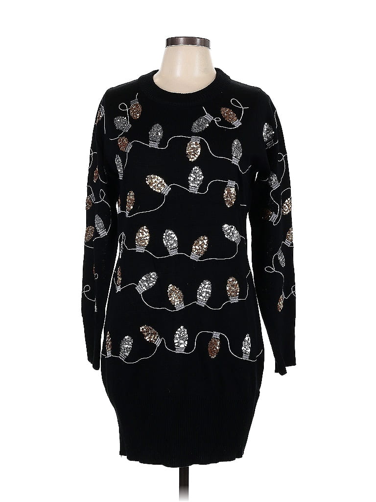 Tipsy Elves 100 Acrylic Black Casual Dress Size L 65 off ThredUp