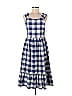 Assorted Brands Checkered-gingham Plaid Blue Casual Dress Size M - photo 1