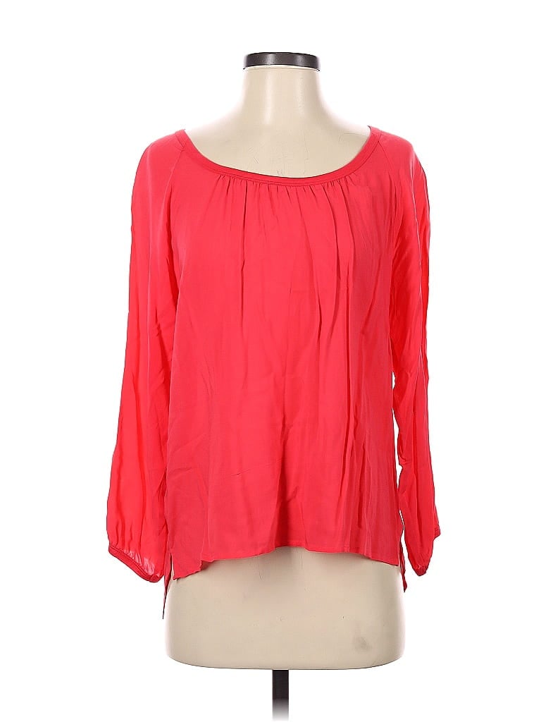 Ann Taylor LOFT 100% Rayon Red Long Sleeve Blouse Size S - photo 1