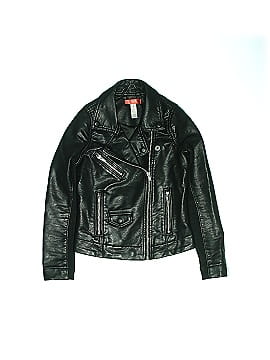 Aqua Faux Leather Jacket (view 1)