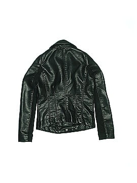 Aqua Faux Leather Jacket (view 2)