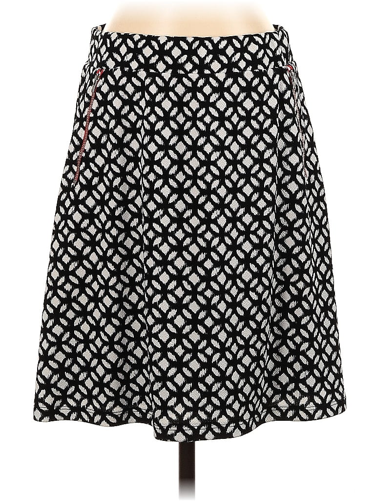 Le Lis Jacquard Argyle Hearts Graphic Black Casual Skirt Size S - photo 1