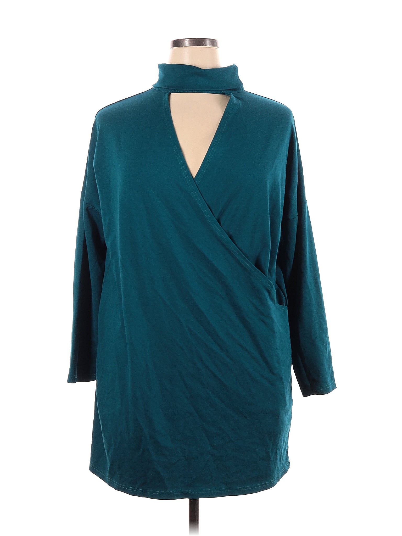 Joy Joy Teal Casual Dress Size XL - 60% off | ThredUp