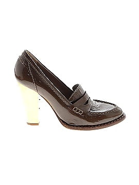 D&G Dolce & Gabbana Patent Leather Loafer With Gold Heels (view 1)
