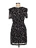 Forever 21 Contemporary 100% Polyester Jacquard Marled Floral Motif Acid Wash Print Damask Paisley Brocade Black Casual Dress Size M - photo 2
