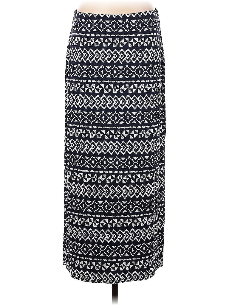 Jupe Crayon Ann Taylor LOFT – Taille 2, Noire à Carreaux Bleus Et Gris, Ruban