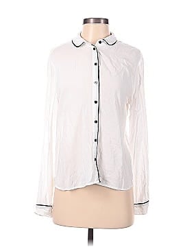 Monki Long Sleeve Button-Down Shirt (view 1)