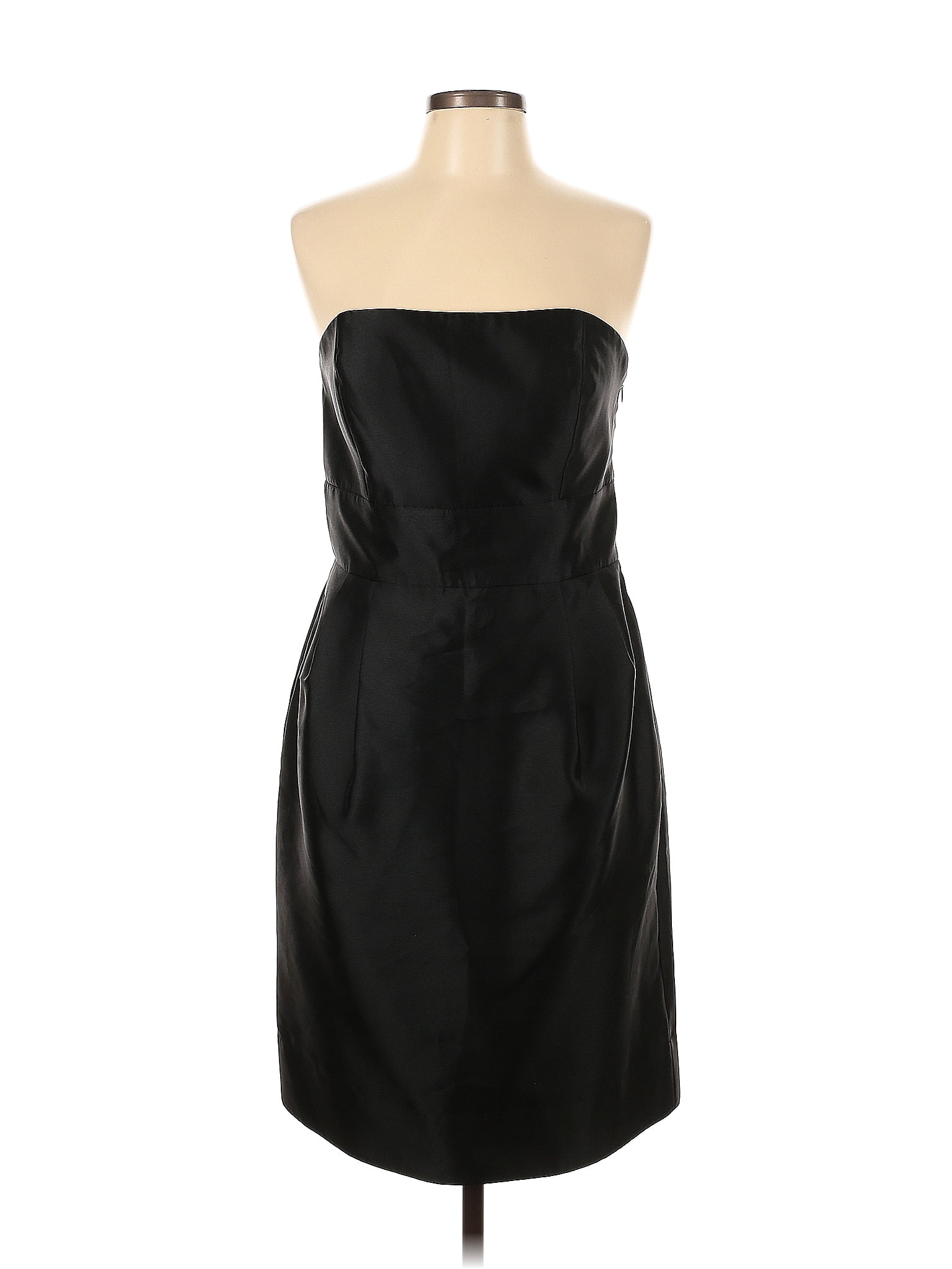 Eliza J 100 Polyester Solid Black Cocktail Dress Size 14 75 Off