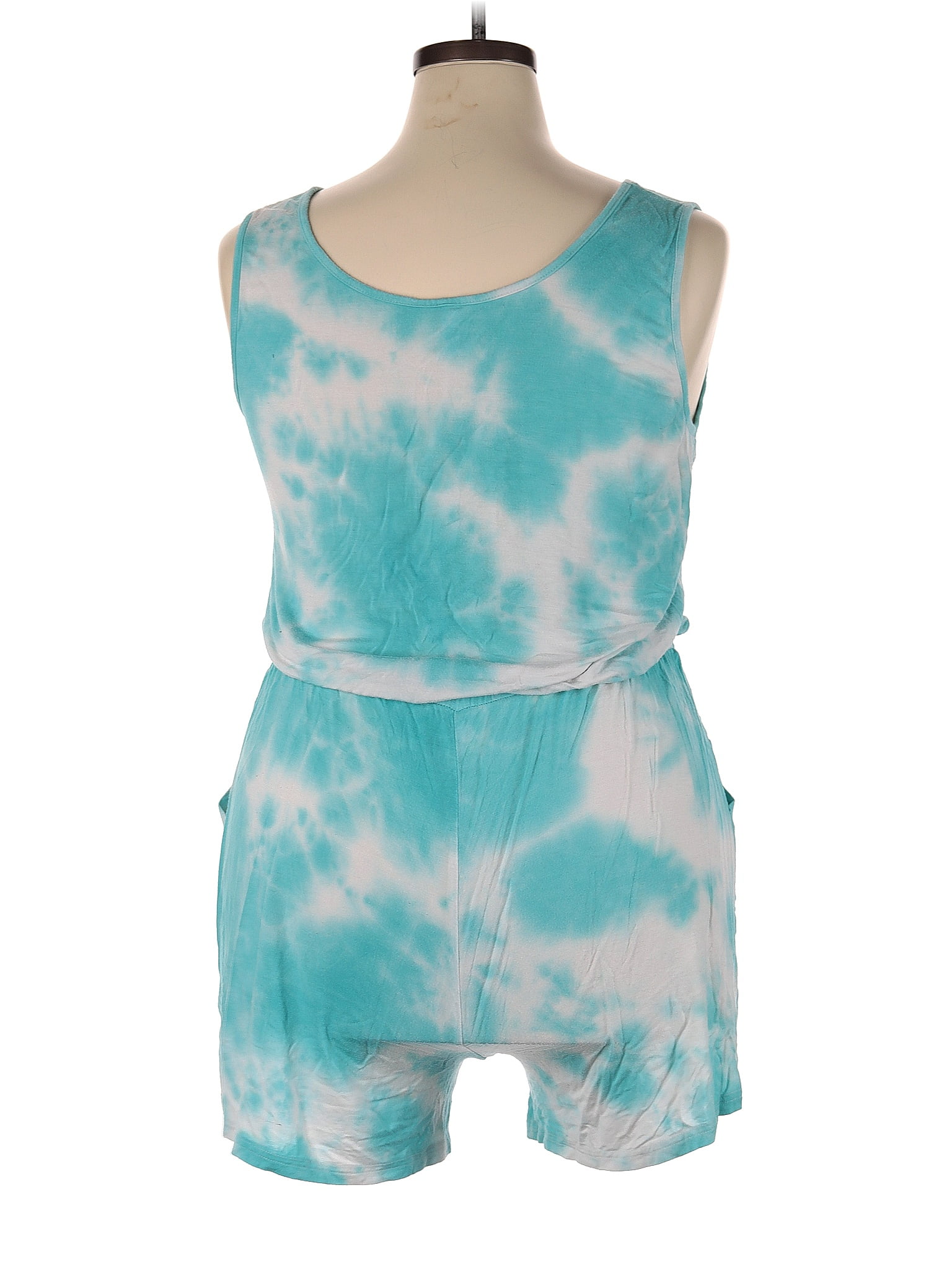 Assorted Brands Tie-dye Teal Romper Size 2X (Plus) - 54% off