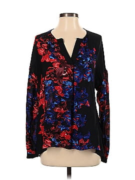 Parker Long Sleeve Silk Top (view 1)