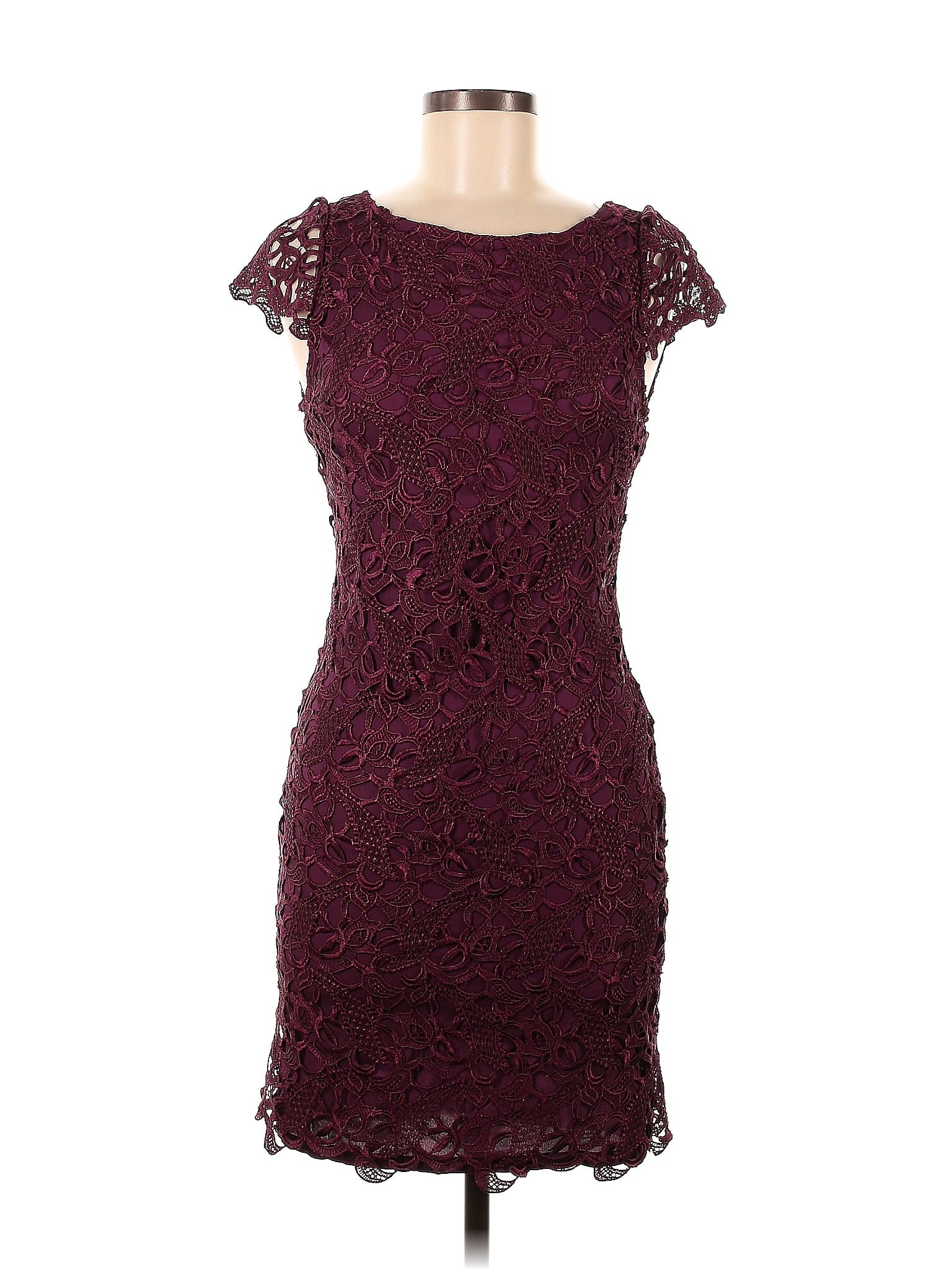 Alice Olivia Solid Burgundy Cocktail Dress One Size 79 Off Thredup