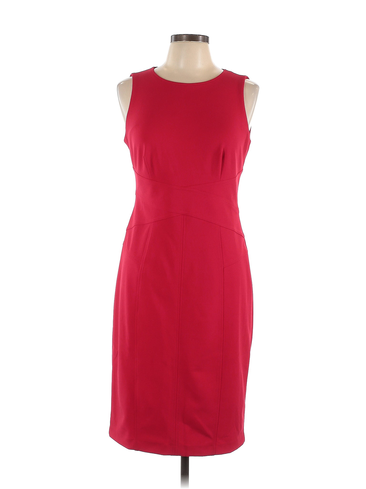 Vince Camuto Women's Stretch Bodycon Dress – Sleeveless Soft Solid Dress In Magenta, Size 12