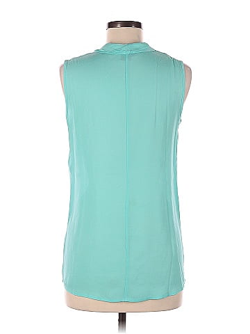 Etcetera 100% Silk Blue Teal Sleeveless Blouse Size 6 - 81% off