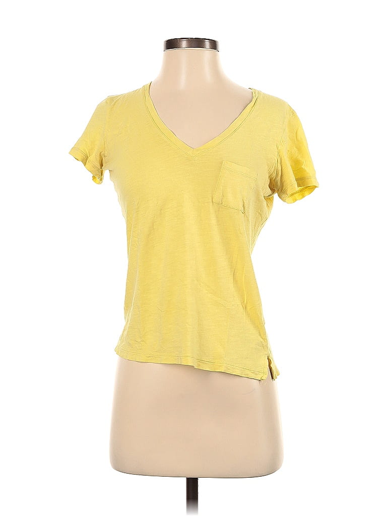 Madewell 100% Cotton Yellow Short Sleeve T-Shirt Size XXS - 53% off