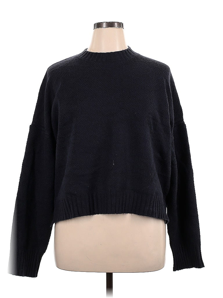 Unbranded Solid Black Pullover Sweater Size XL - photo 1