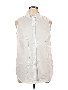 Woman Within Sleeveless Button-Down Shirt (view 1)