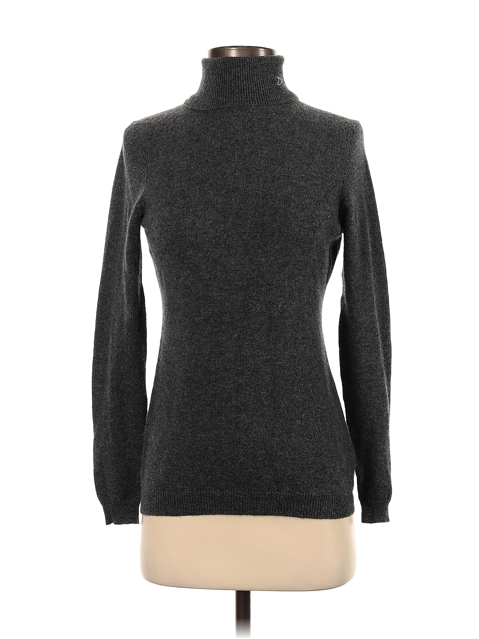 Charter Club 100% Cashmere Color Block Marled Gray Cashmere Pullover ...