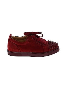 Christian Louboutin Louis Junior Suede Spike Low Top Sneakers (view 1)
