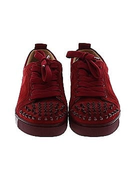 Christian Louboutin Louis Junior Suede Spike Low Top Sneakers (view 2)