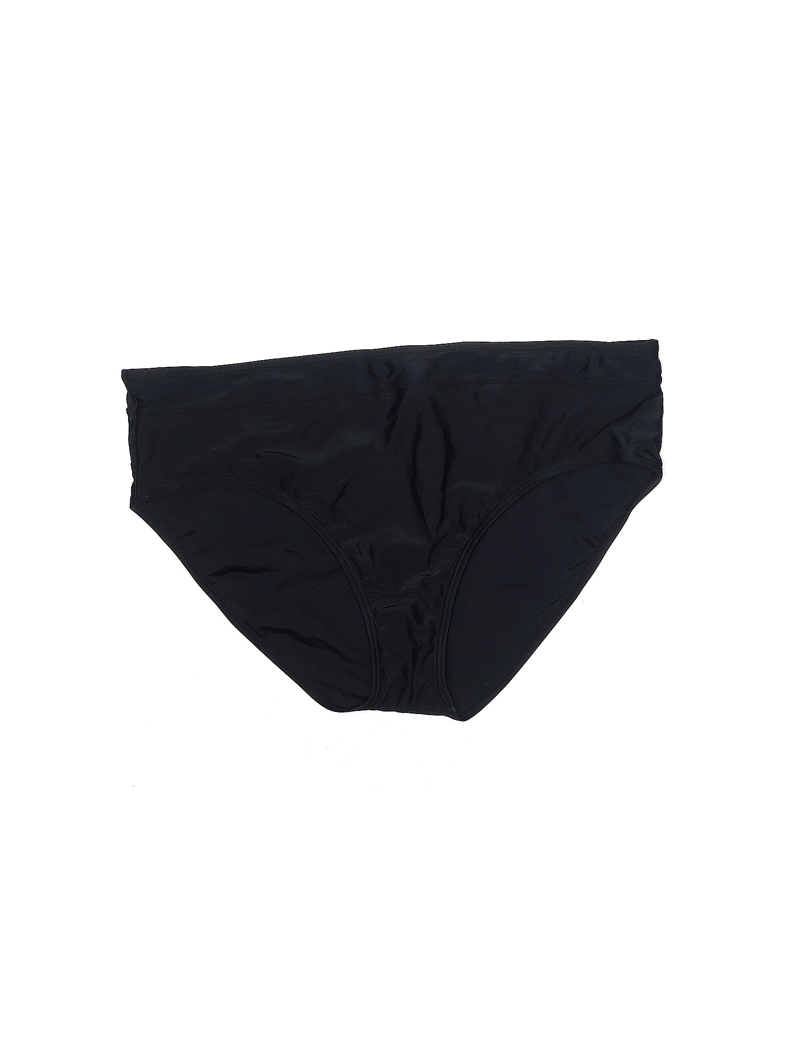 Croft And Barrow 100 Nylon Solid Black Swimsuit Bottoms Size 18 Plus