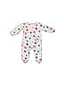 Absorba 100% Cotton Floral Motif Paisley Hearts Stars Polka Dots Paint Splatter Print White Long Sleeve Outfit Size 6-9 mo - photo 1