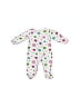 Absorba 100% Cotton Floral Motif Paisley Hearts Stars Polka Dots Paint Splatter Print White Long Sleeve Outfit Size 6-9 mo - photo 2