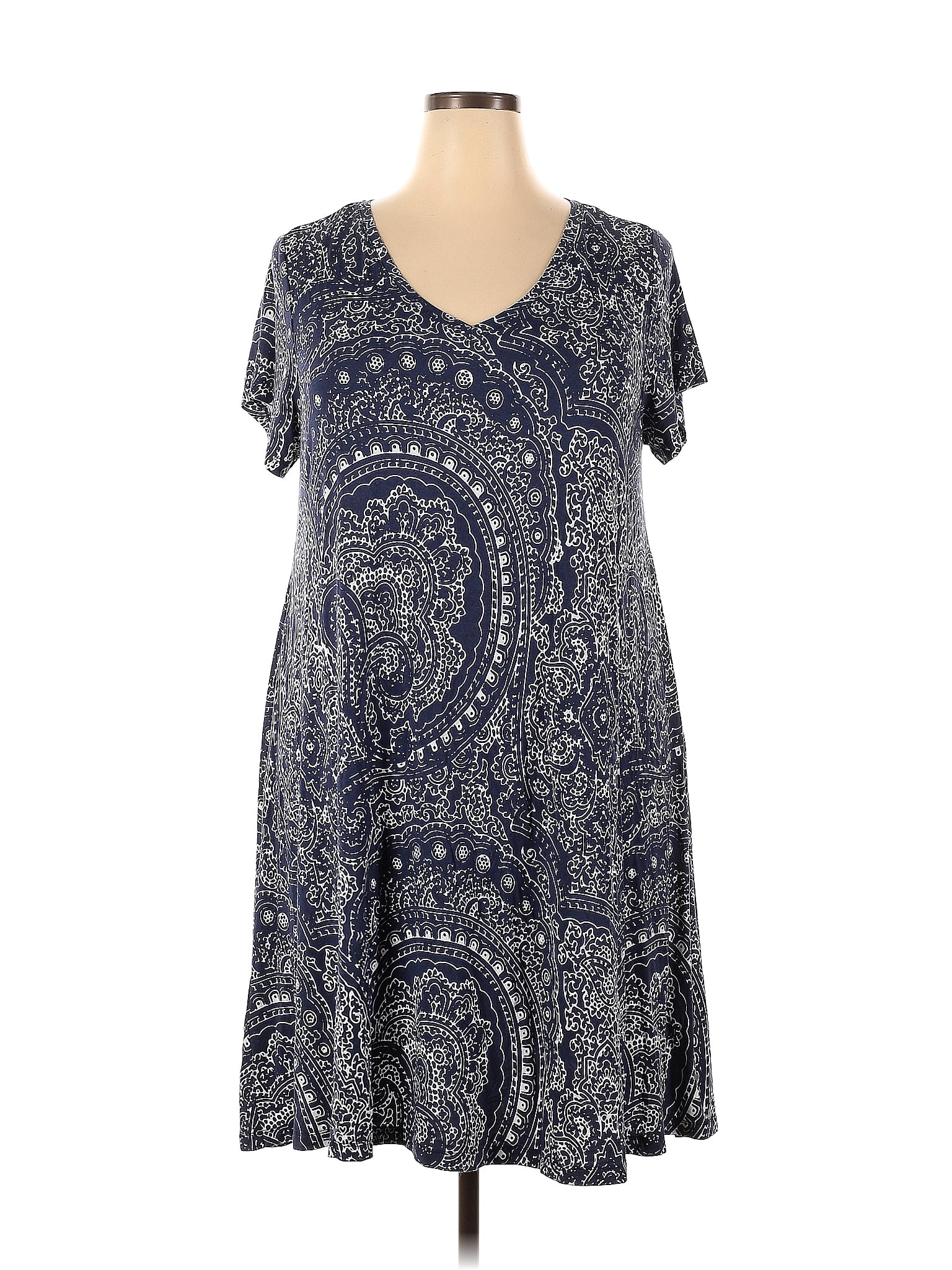 Cynthia Rowley TJX Multi Color Blue Casual Dress Size 2X (Plus) - 60% ...