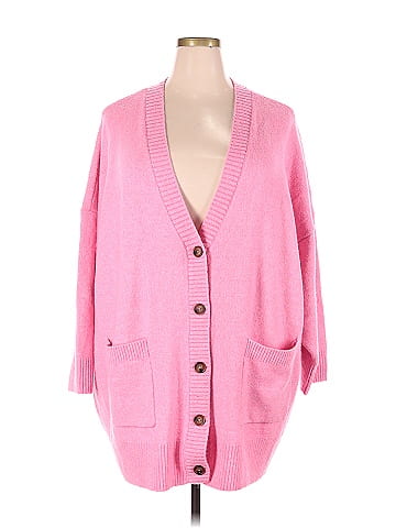 Torrid Solid Pink Cardigan Size 4X Plus (4) (Plus) - 61% off