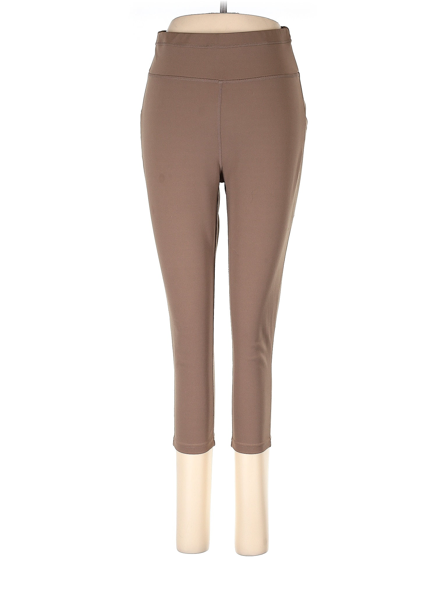 Pop Fit Solid Brown Leggings Size M - 65% off | ThredUp