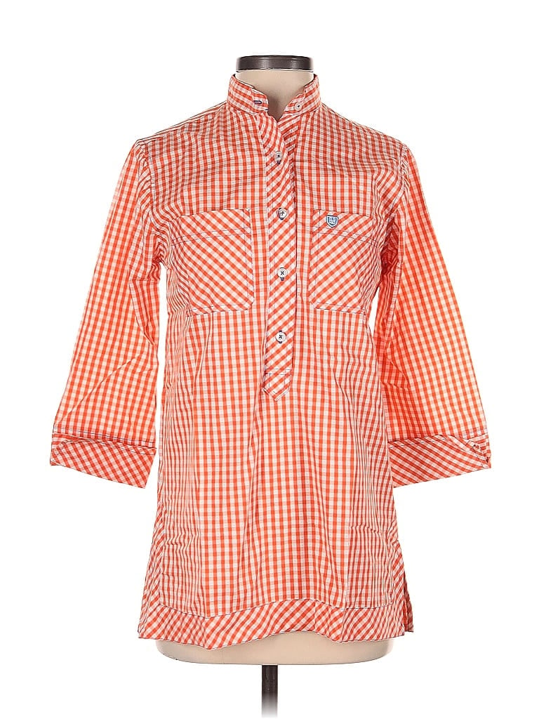 Pennington & Bailes 100% Cotton Orange Long Sleeve Button-Down Shirt Size S - photo 1